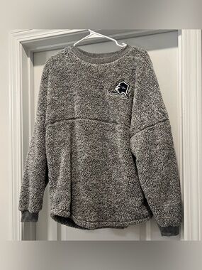 Disney Cruise Line Alaska Oversized Medium Gray Sherpa Spirit Jersey Sweatshirt